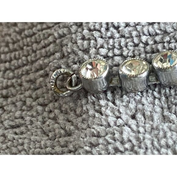 Vintage 7.5” Rhinestone Crystal Tennis Bracelet w cup settings - Picture 7 of 7